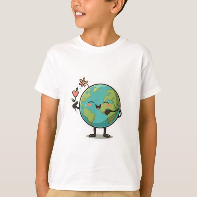 Kärlek Din planet T Shirt (Framsida)