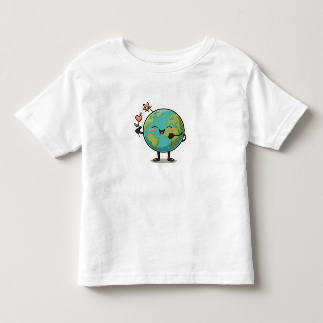 Kärlek Din planet T Shirt (Framsida)