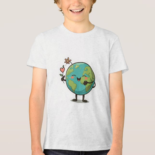 Kärlek Din planet T Shirt (Framsida)