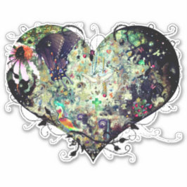 Kärlek din värld klistermärken