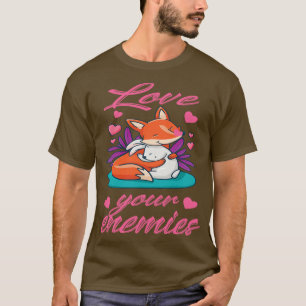 Kärlek dina fiender Fräx-kanin Jesus Bible Peace T Shirt