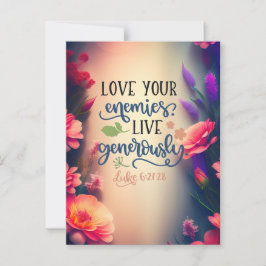 Kärlek dina fiender vykort