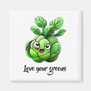 "Kärlek dina Gröntar" Lusnyj Brussels Sprout Magnet
