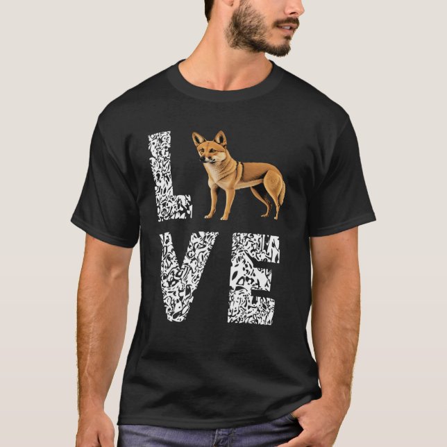 Kärlek Dingo Leopard Dingo Australian Vild Hund T Shirt (Framsida)