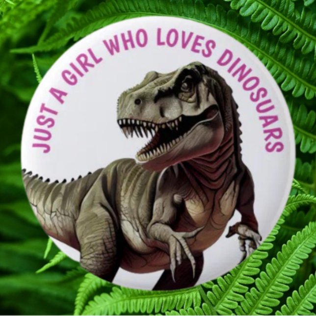 Kärlek Dinosaurs GIRL Knapp (Bring your dream party to life with our selection of quality Dinosaur themed party supplies )