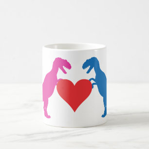 Kärlek Dinosaurs Kaffemugg