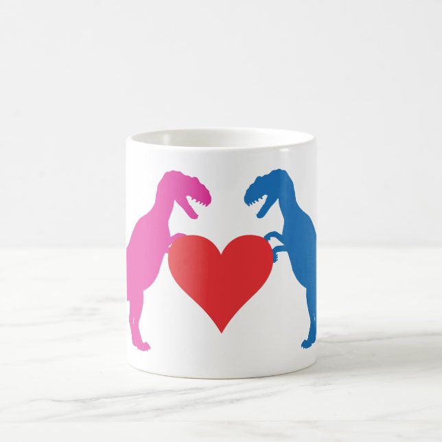 Kärlek Dinosaurs Kaffemugg (Center)
