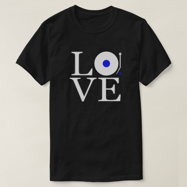 Kärlek Disk Jockey Shirt Tröja (Design framsida)