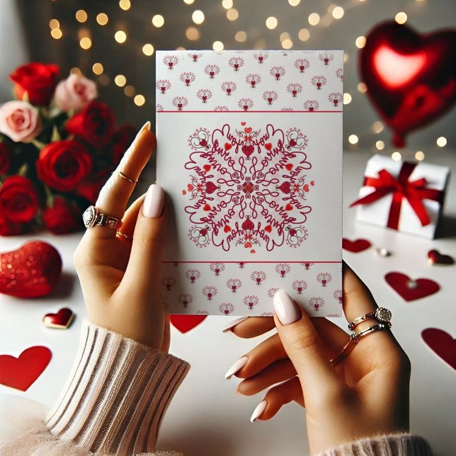 Kärlek - ditt dubbla valentinvikt tackkort (Skapare uppladdad)