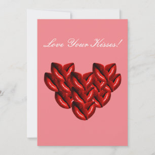 Kärlek ditt Kisses Valentindagskort Julkort