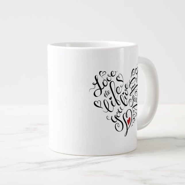Kärlek ditt liv jumbo mugg (Framsida höger)
