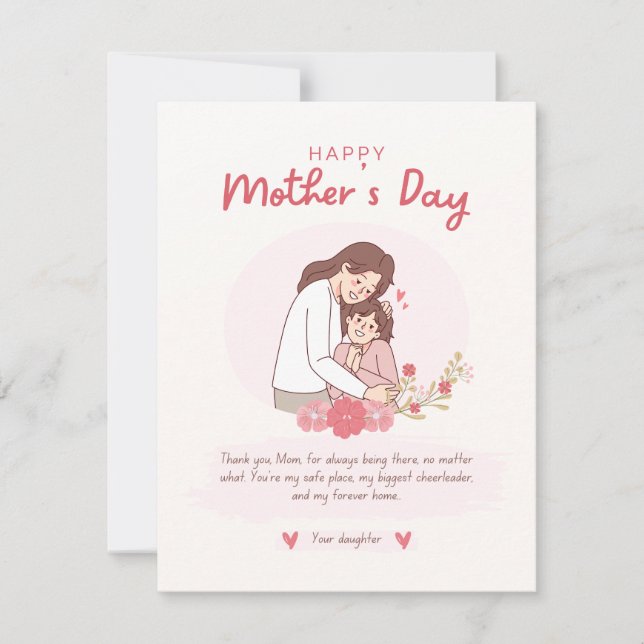 Kärlek ditt mamma-hälsningskort | Mors dag-kort Anteckningskort (Framsida)