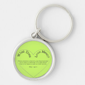 Kärlek Ditt namn Rund Silverfärgad Nyckelring