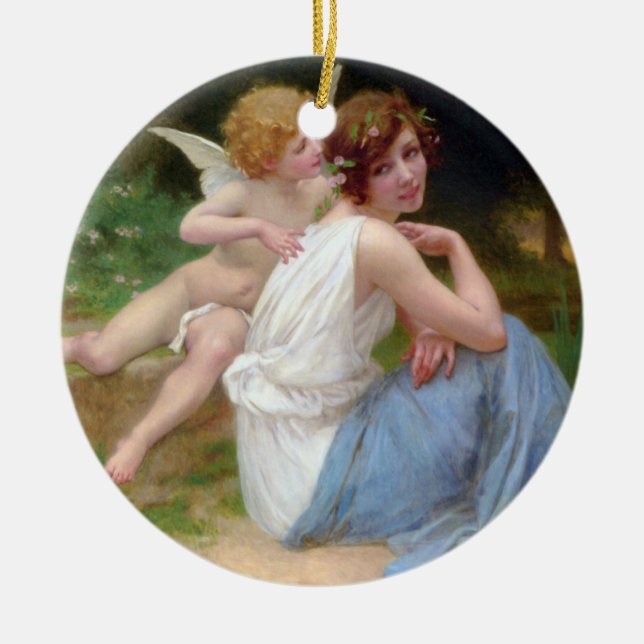 KÄRLEK DIUR ANGEL JULGRANSPRYDNAD KERAMIK (Framsidan)