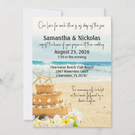 Kärlek djup som Sea Beach Wedding Inbjudningar