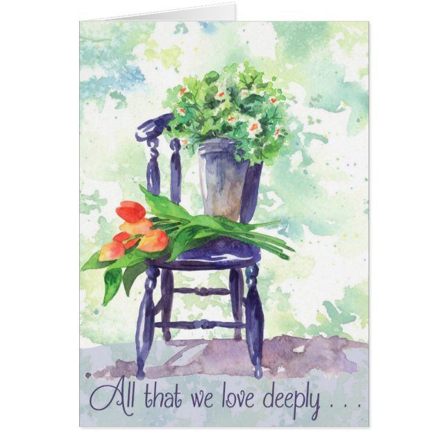 Kärlek djupt hälsningskort (Framsidan)