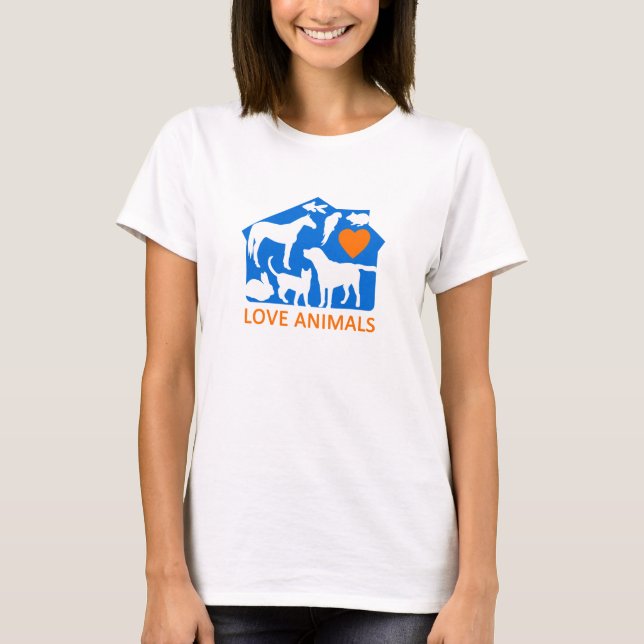 kärlek djur t shirt (Framsida)