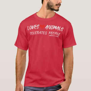 KÄRLEK DJUR TELORATER FOLKDJUR ÄLSKARE T SHIRT