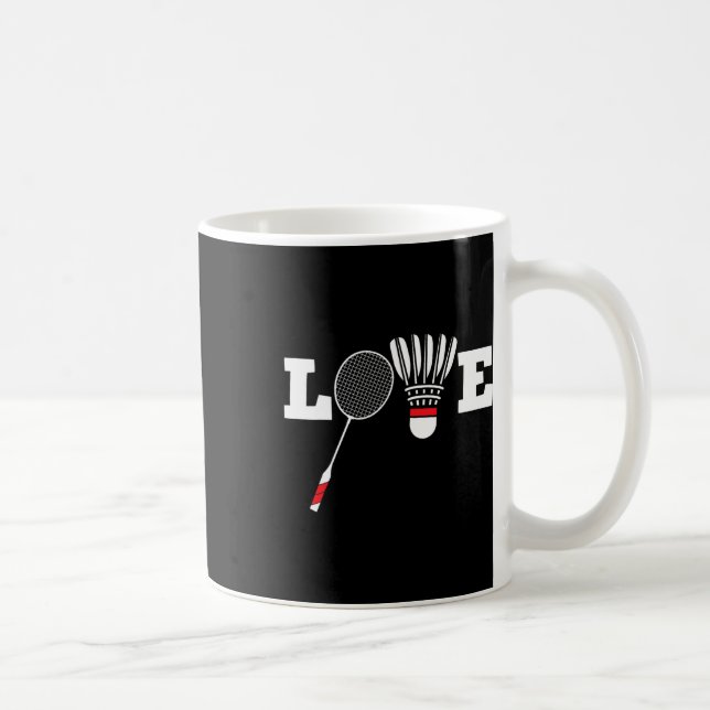 Kärlek Dminton Player Älskare Athletic Shuttle Kaffemugg (Höger)