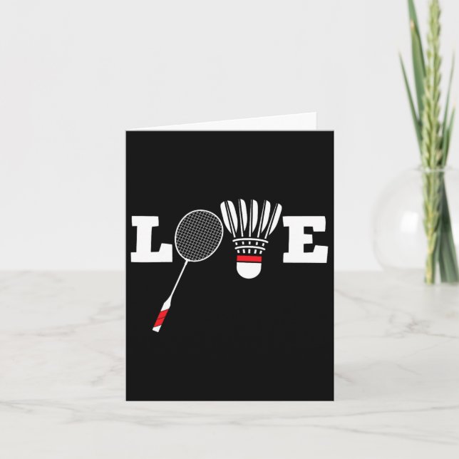 Kärlek Dminton Player Älskare Athletic Shuttle Kort (Framsida)