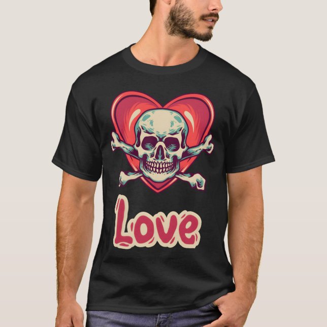kärlek död familj t shirt (Framsida)