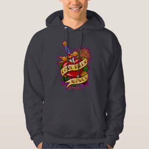 Kärlek dödar långsamt sweatshirt med luva