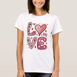 Kärlek Doddle Alla Hjärtans Dag Hjärtan T Shirt