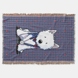 Kärlek Doktor Benji Westie Throw Blanket Mysfilt