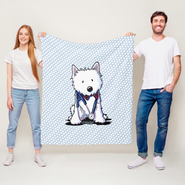 Kärlek Doktor Westie Witold Throw Blanket Fleecefilt (På plats)
