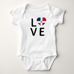 Kärlek - Dominikanska republiken Flagga T Shirt