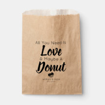 Kärlek Donut Treat Wedding Favor Bag