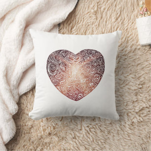 Kärlek Doodle Heart Abstrakt Art Kudde