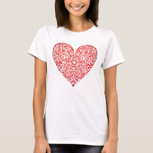 Kärlek Doodle Heart Abstrakt Art, nr 02 T Shirt