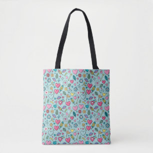 Kärlek Doodle Tapestry Tygkasse