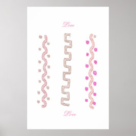 Kärlek Doodles Poster