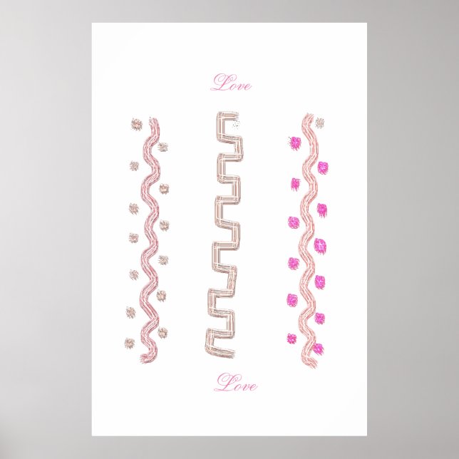 Kärlek Doodles Poster (Framsidan)
