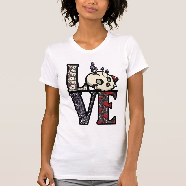 KÄRLEK Döskallar & svampar T-Shirt (Framsida)