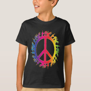Kärlek Döv Fredstecken Language Hand Talking Teach T Shirt