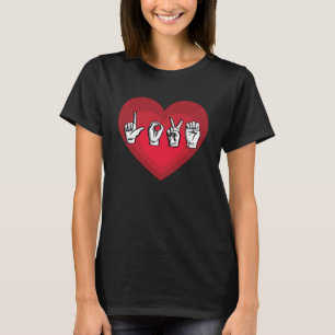 kärlek döv speach Sign Language Teacher Tolk T Shirt
