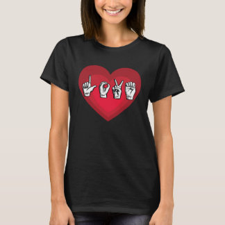 kärlek döv tal Teckenspråk Lärare Tolk T Shirt