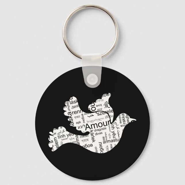 Kärlek Dove Nyckelring (Framsida)