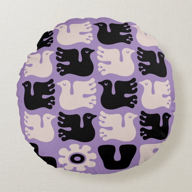 Kärlek Dove Rund Kudde (Framsidan)