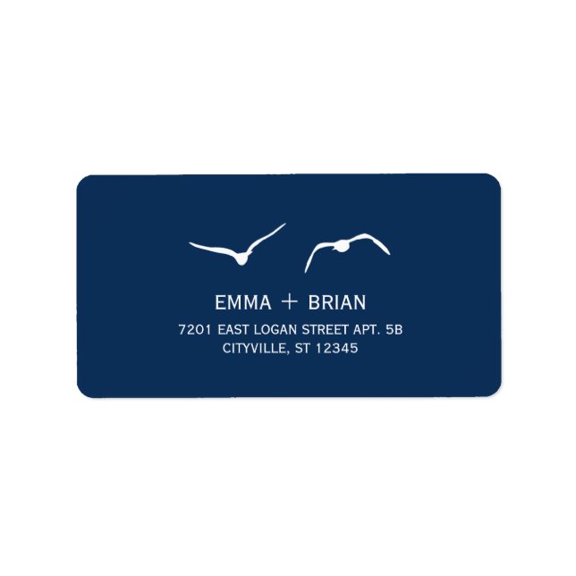 Kärlek Doves Bröllop Adressetiketter (Framsidan)