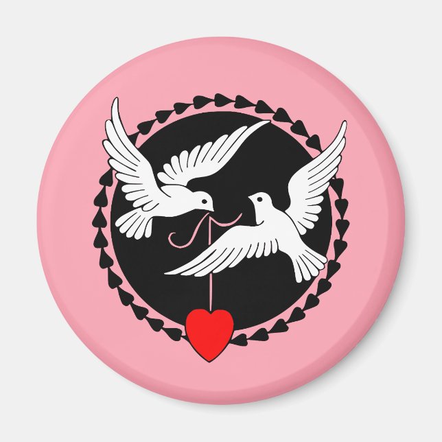 Kärlek Doves Magnet (Framsidan)
