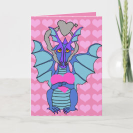 Kärlek Dragon Valentinkort Helgkort