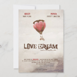Kärlek Dream Wedding bjudande Inbjudningar