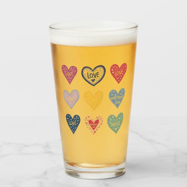 Kärlek dricksglas glaskopp (Framsida fylld)