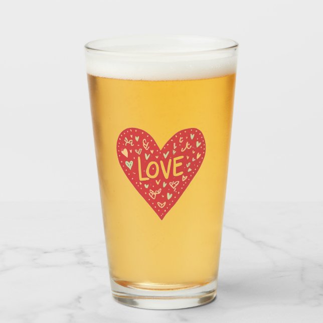 Kärlek dricksglas glaskopp (Framsida fylld)