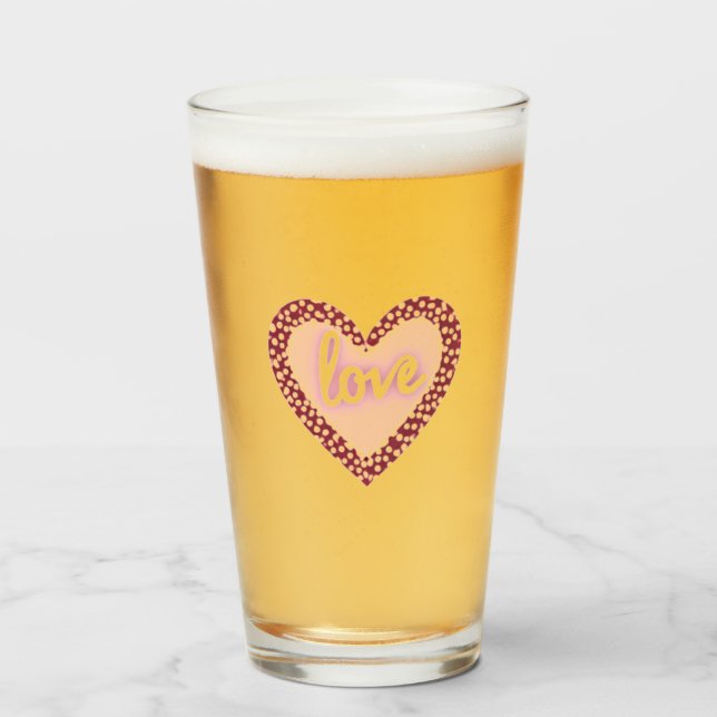 Kärlek dricksglas glaskopp (Framsida fylld)