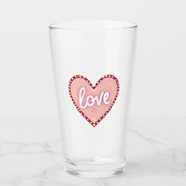 Kärlek dricksglas glaskopp (Framsida)